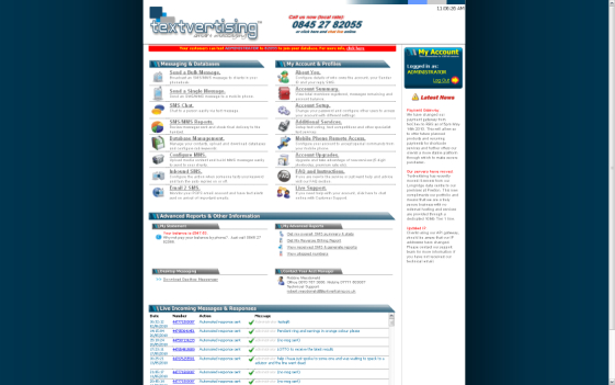 Textvertising Admin Panel