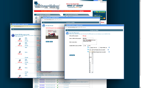 Textvertising Admin Panel: Create & Send Bulk MMS
