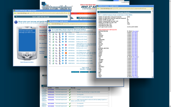 Textvertising Admin Panel: Send Bulk SMS